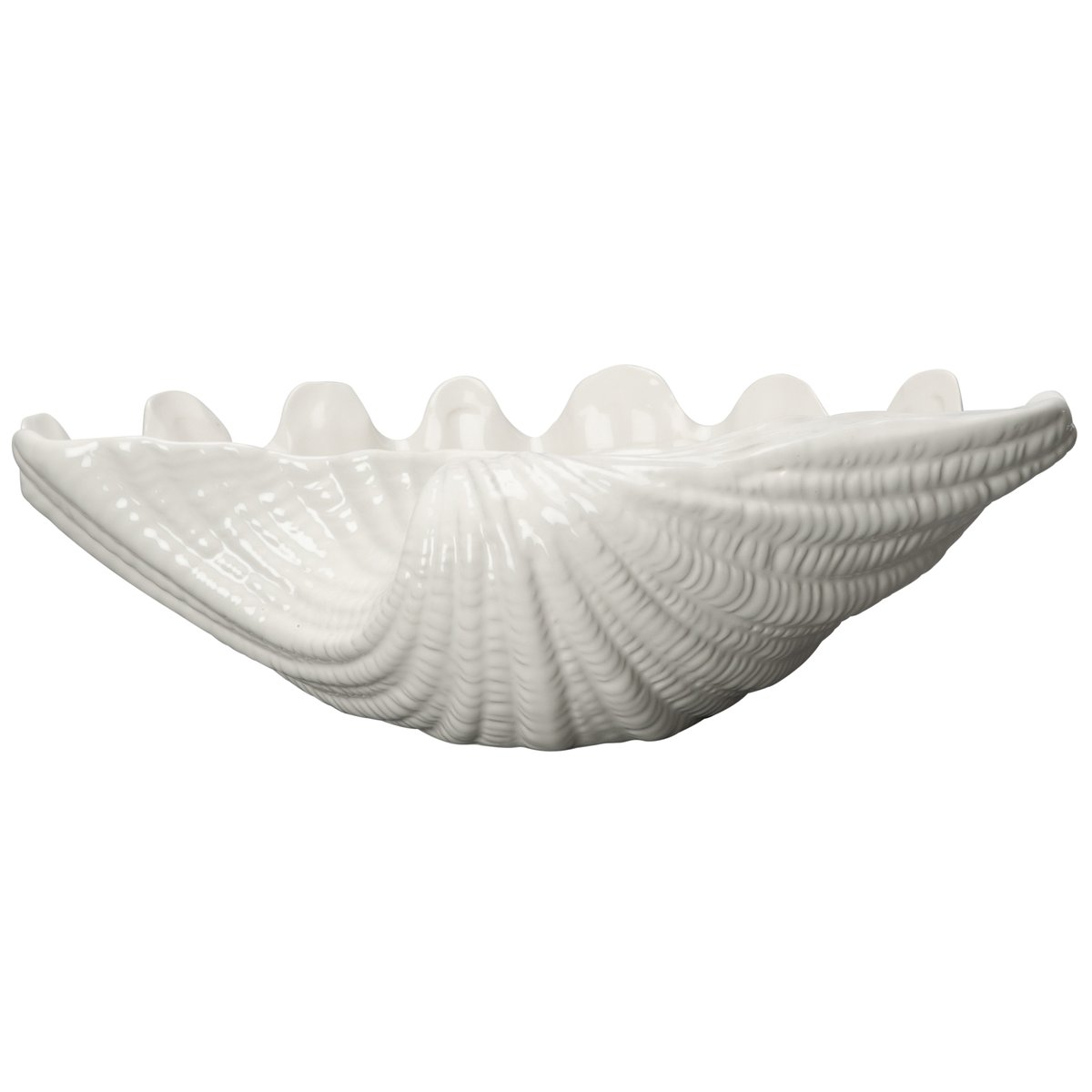 Byon Shell kulho 34x24 cm | Skandinaavinen Sisustus | Tarjoilukulhot | Valkoinen