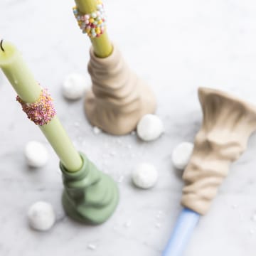 Soft ice cream kynttilänjalka 7,5 cm - Vihreä - Byon
