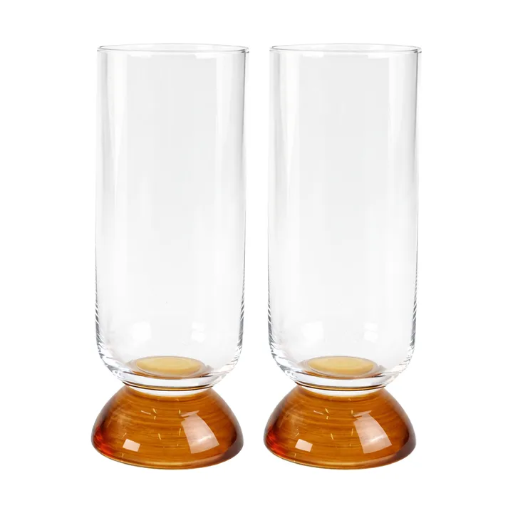Spice korkea juomalasi 38 cl 2 kpl - Kirkas-amber - Byon