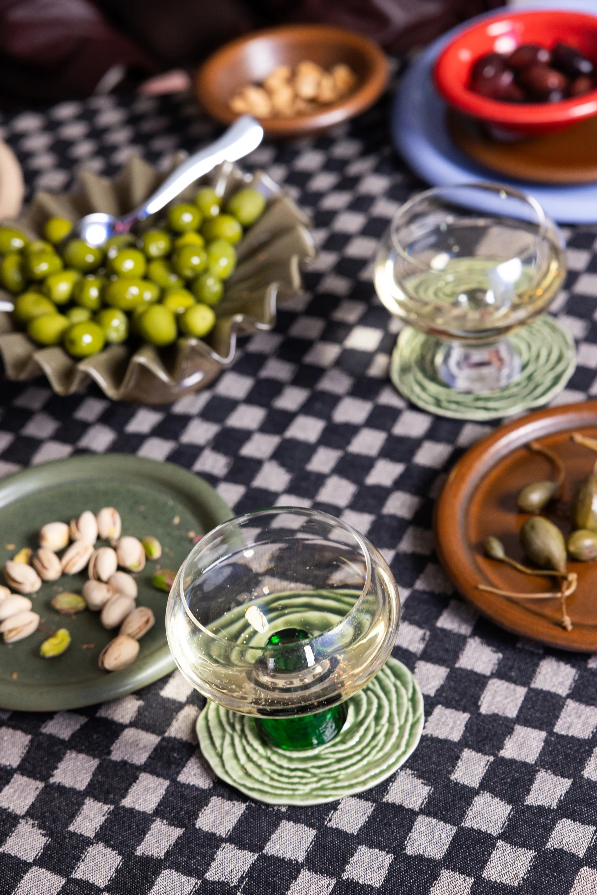 Veggie lasinaluset Ø10 cm 2-pack, Vihreä Byon