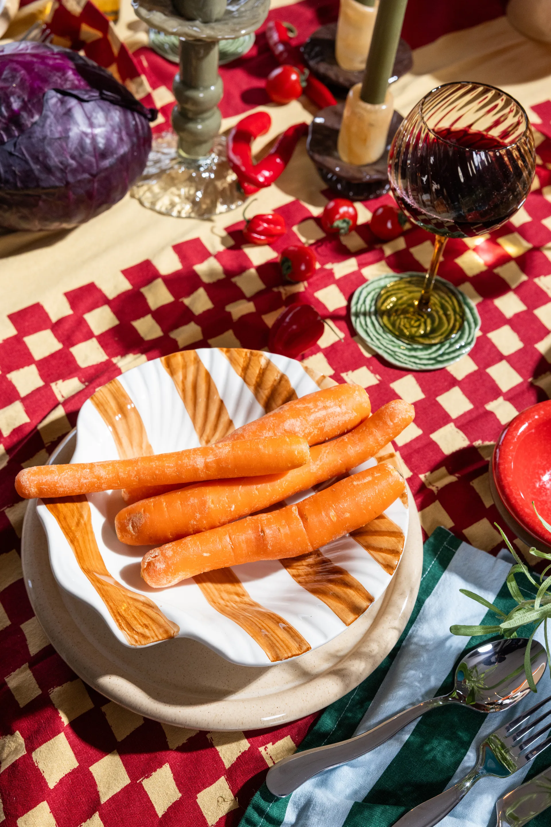 Veggie lasinaluset Ø10 cm 2-pack, Vihreä Byon