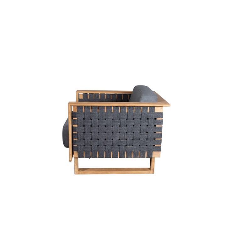 Angle loungenojatuoli, Dark grey, teak Cane-line