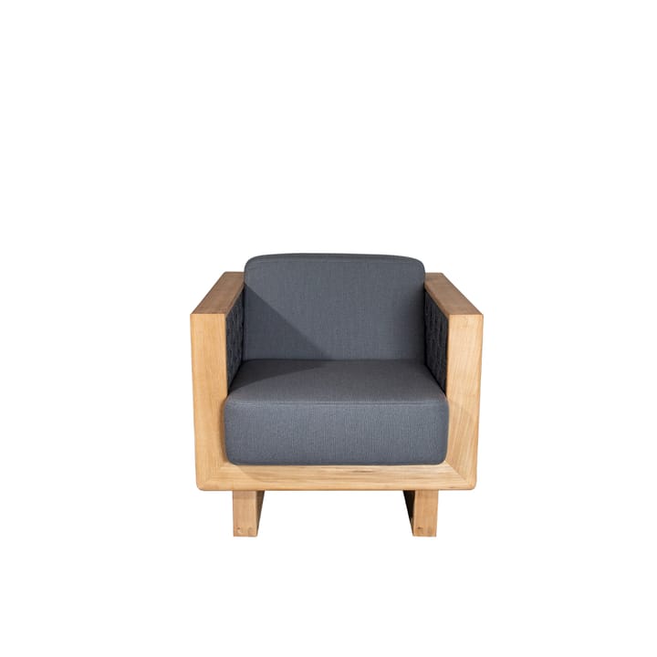 Angle loungenojatuoli, Dark grey, teak Cane-line