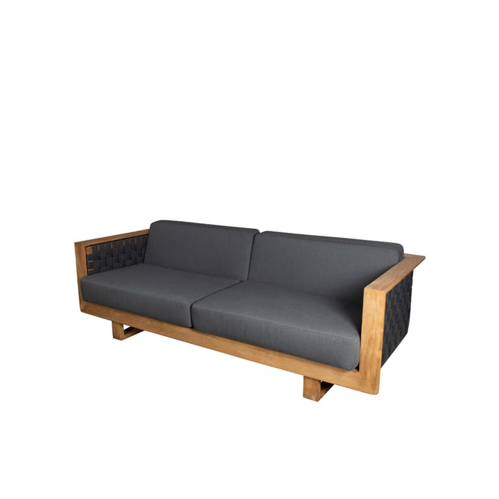 Angle sohva 3-istuttava - Dark grey, teak - Cane-line