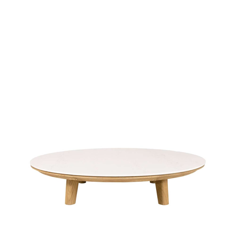 Cane-line Aspect sohvapöytä Travertiini-teak | Skandinaavinen Sisustus | Puutarhapöydät | Beige