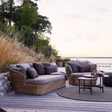 Basket lounge-nojatuoli - Luonnollinen, mukana taupe-tyynyt - Cane-line