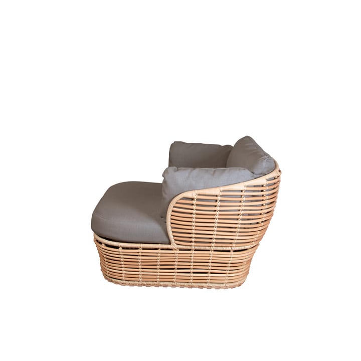 Basket lounge-nojatuoli, Luonnollinen, mukana taupe-tyynyt Cane-line