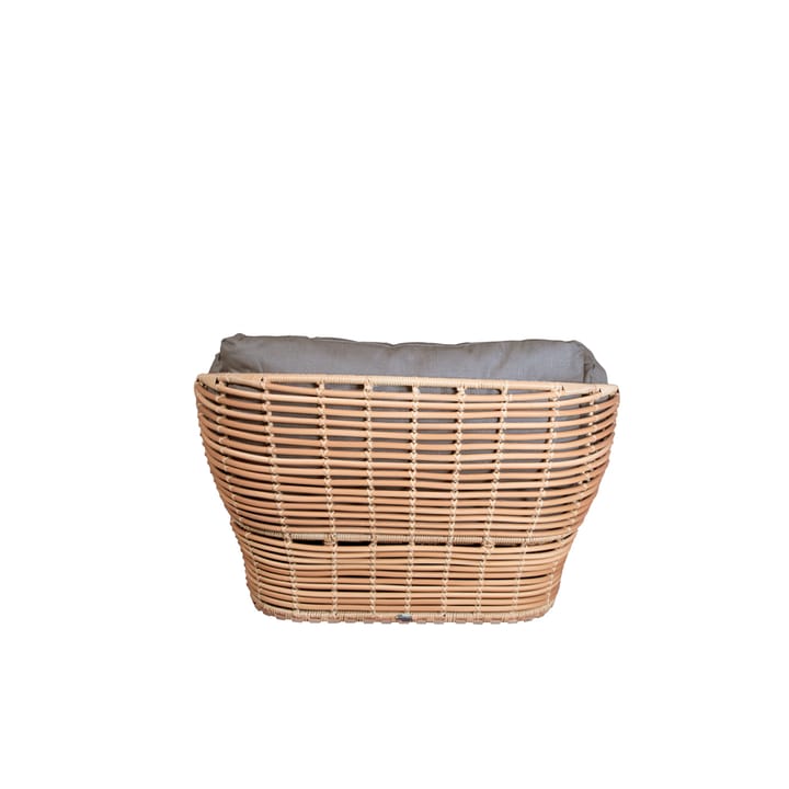 Basket lounge-nojatuoli, Luonnollinen, mukana taupe-tyynyt Cane-line