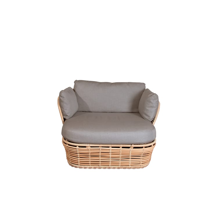 Basket lounge-nojatuoli, Luonnollinen, mukana taupe-tyynyt Cane-line