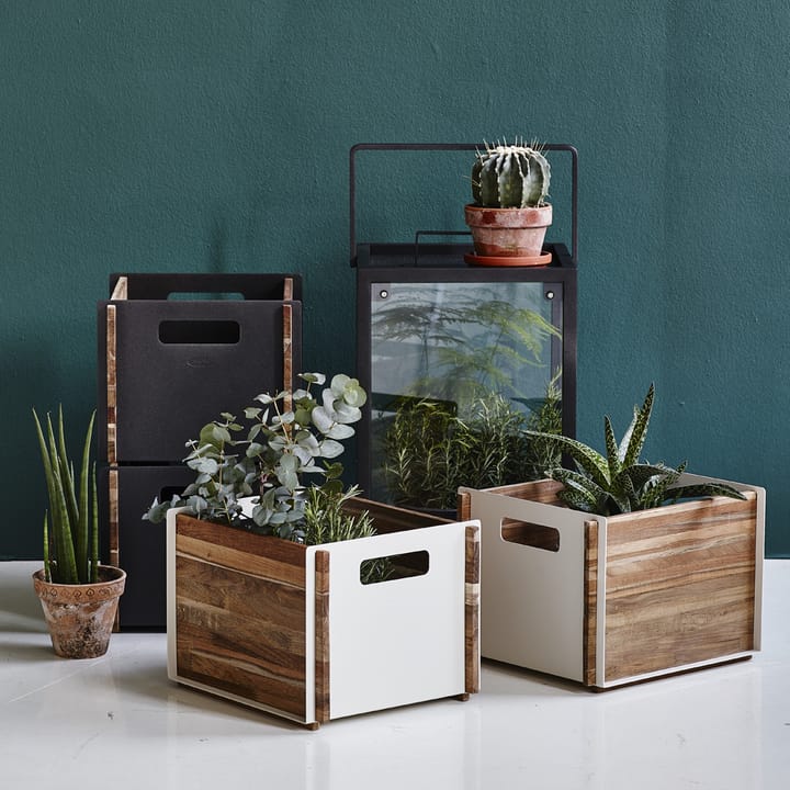 Box säilytys, Lava grey, tiikki Cane-line