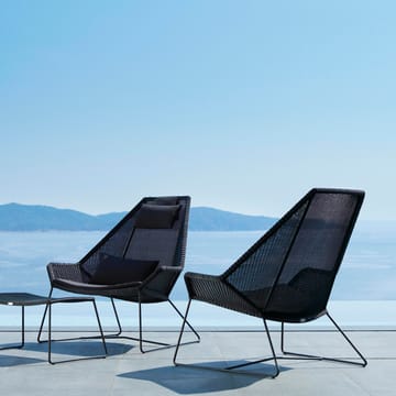 Breeze lounge-nojatuoli korkea selkänoja weave - Black - Cane-line