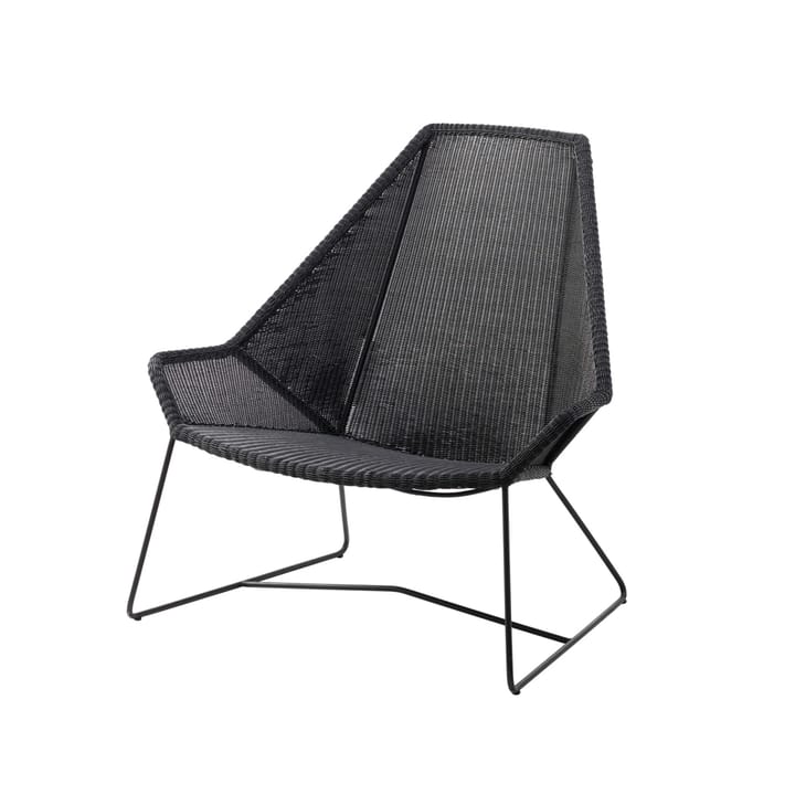 Breeze lounge-nojatuoli korkea selkänoja weave - Black - Cane-line