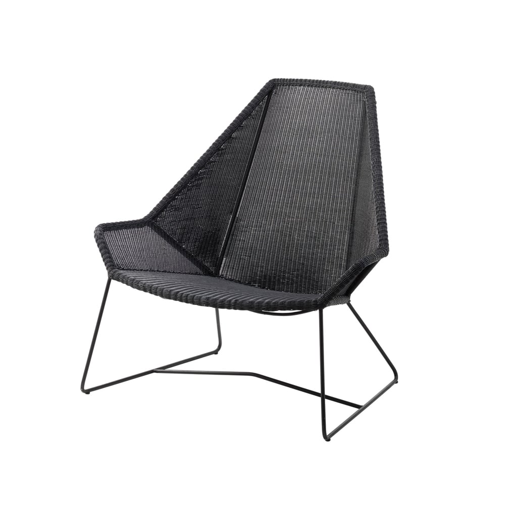 Cane-line Breeze lounge-nojatuoli korkea selkänoja weave Black