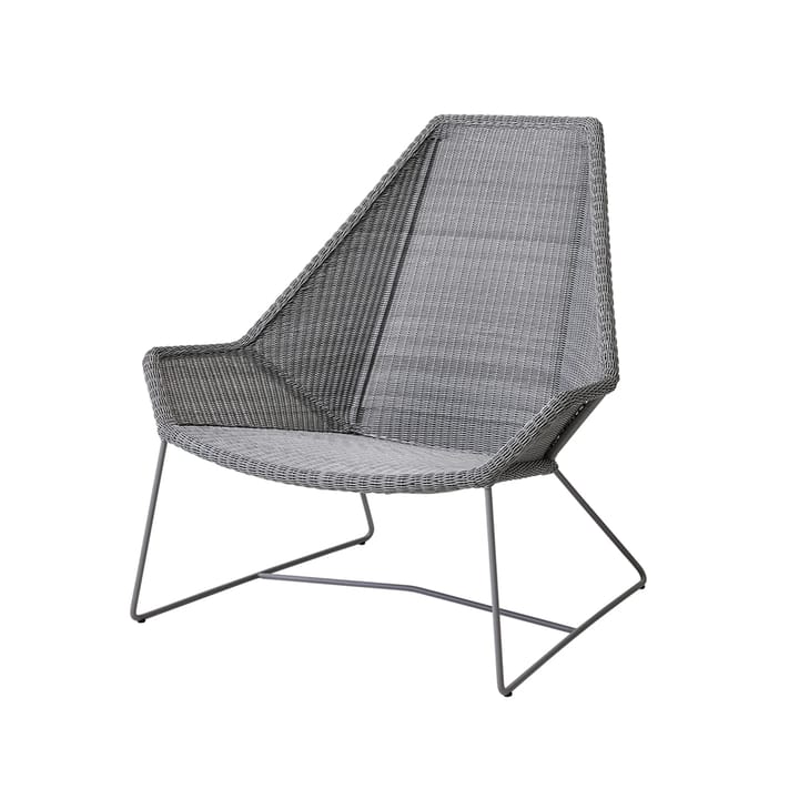 Breeze lounge-nojatuoli korkea selkänoja weave - Light grey - Cane-line