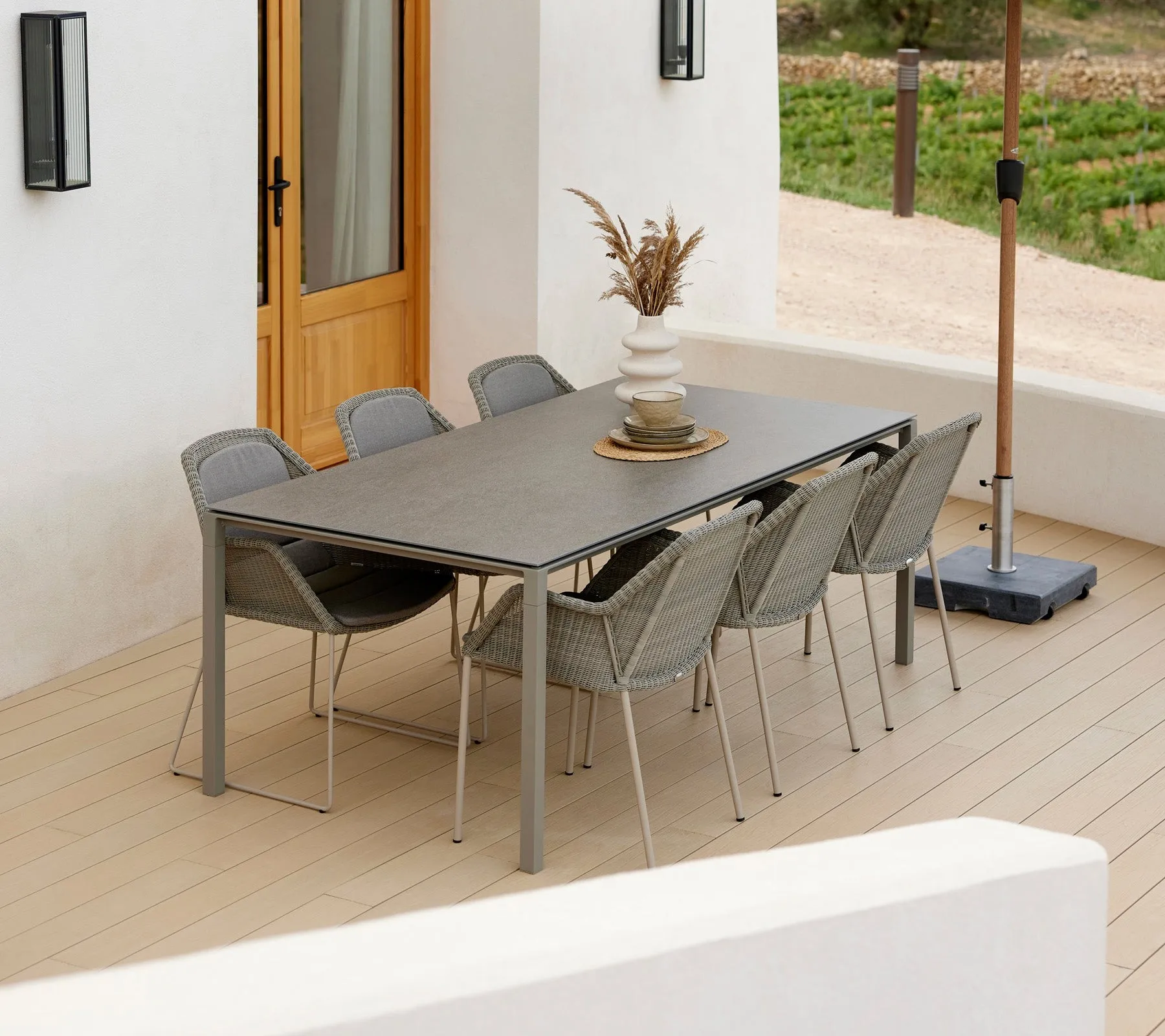 Breeze pinottava nojatuoli weave, Taupe Cane-line