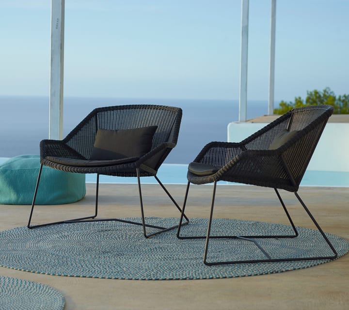 Breeze tyynysetti loungenojatuoli, Cane-line Natté black Cane-line