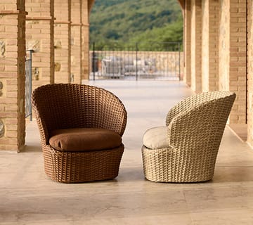 Coast nojatuoli swivel - Umber brown (Flat Weave) - Cane-line