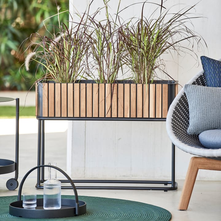 Combine istutuslaatikko, Teak, lava grey Cane-line