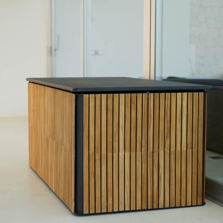 Combine säilytyslaatikko, Teak, lava grey, pieni Cane-line