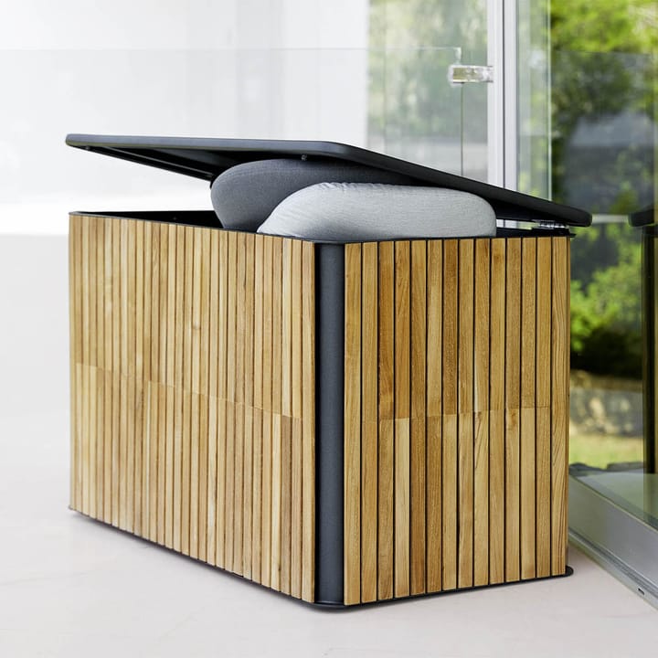 Combine säilytyslaatikko, Teak, lava grey, pieni Cane-line