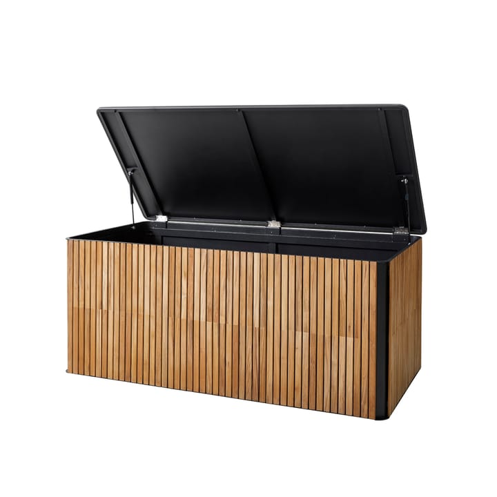 Combine säilytyslaatikko, Teak, lava grey, suuri Cane-line