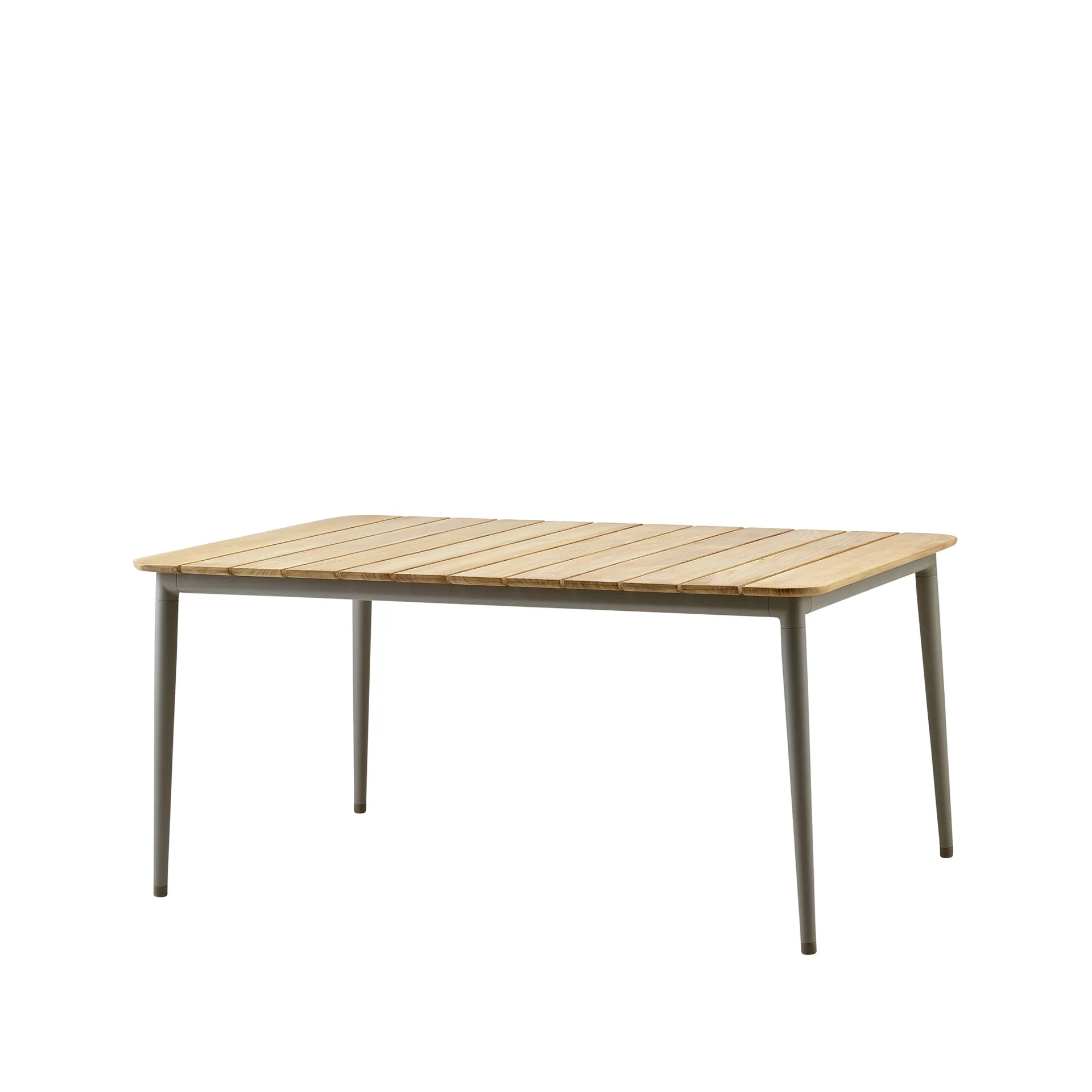 Core ruokapöytä tiikki 160x90x74 cm, Taupe jalusta Cane-line