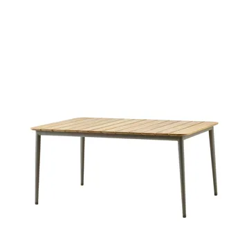 Core ruokapöytä tiikki 160x90x74 cm - Taupe jalusta - Cane-line