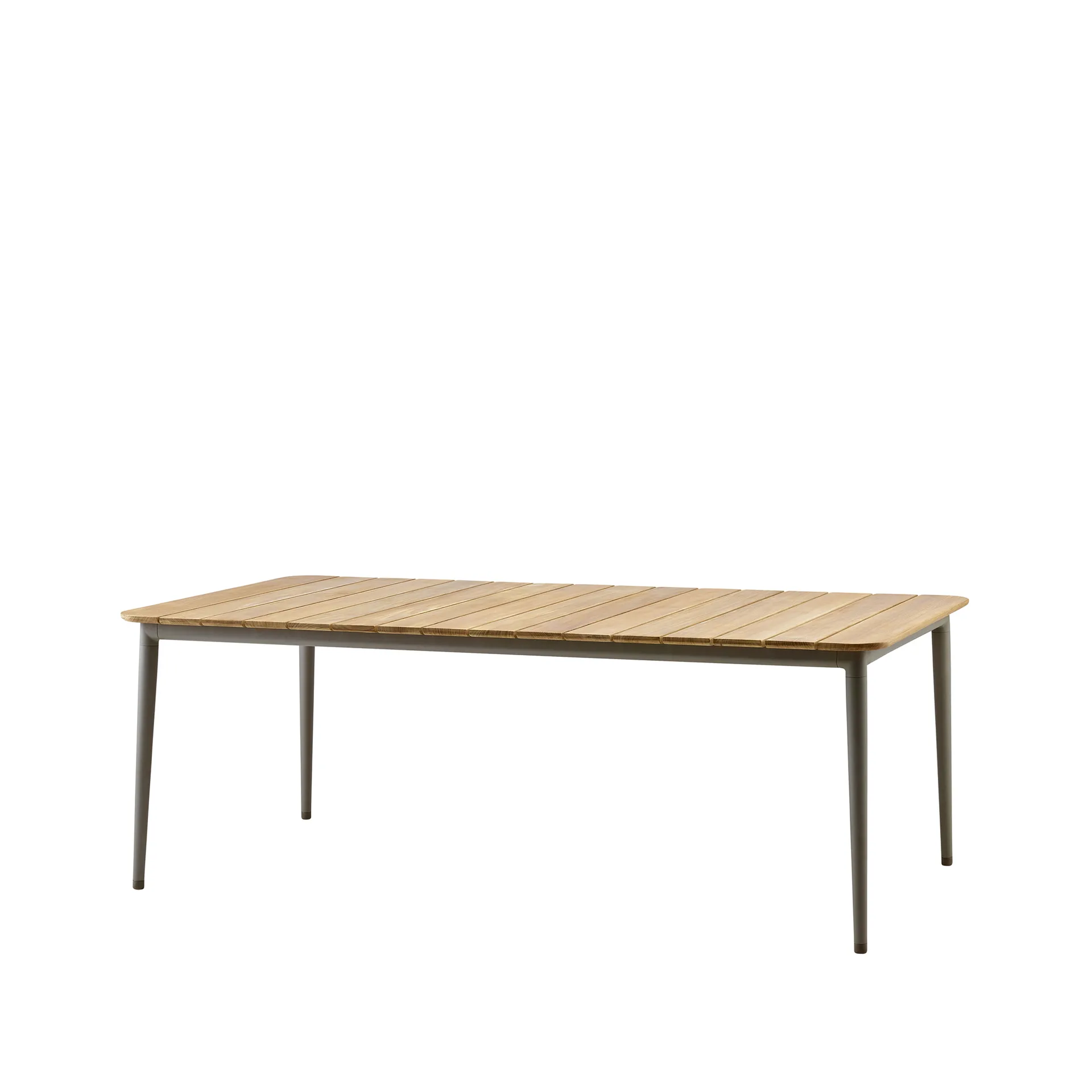 Core ruokapöytä tiikki 210x90x74 cm, Taupe jalusta Cane-line