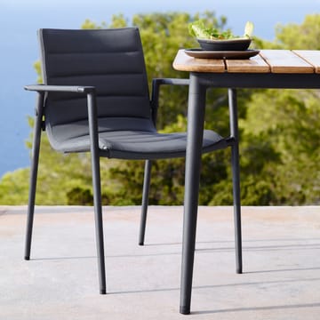 Core ruokapöytä tiikki 274x100x74 cm - Taupe jalusta - Cane-line