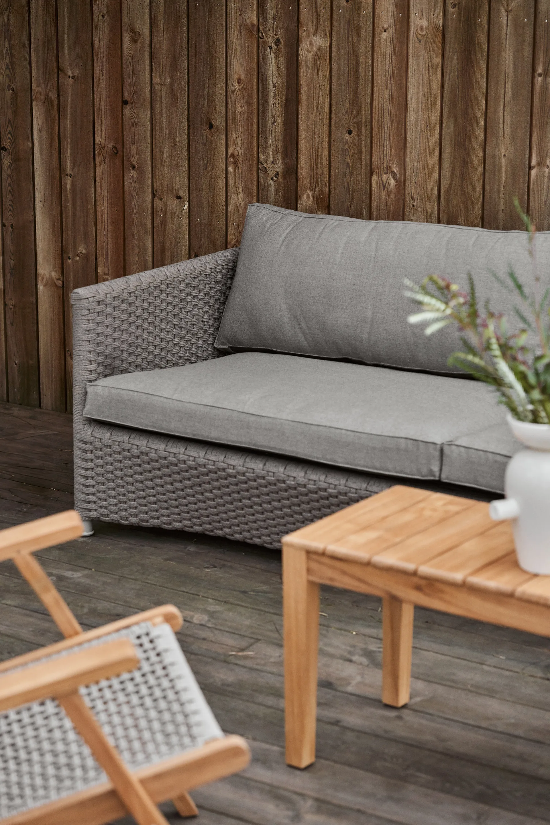 Diamond sohva 3-istuttava soft rope, Cane-Line Natté taupe Cane-line