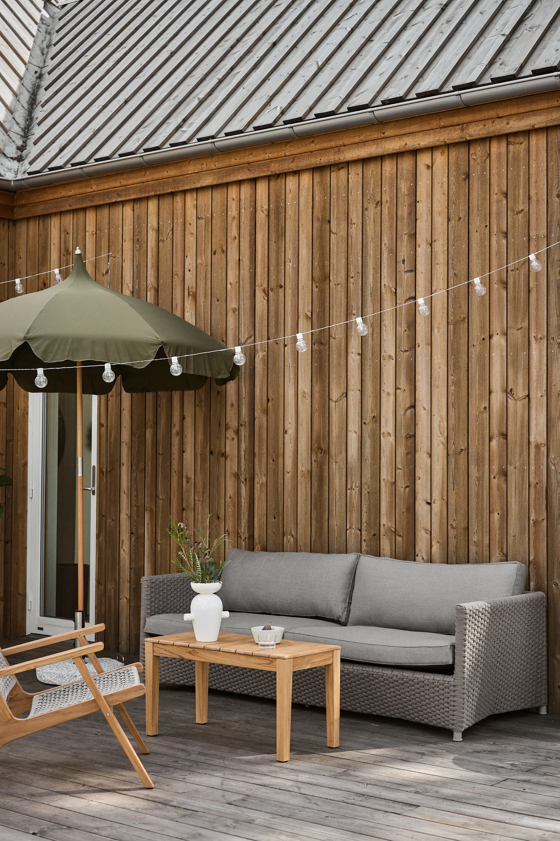 Diamond sohva 3-istuttava soft rope, Cane-Line Natté taupe Cane-line