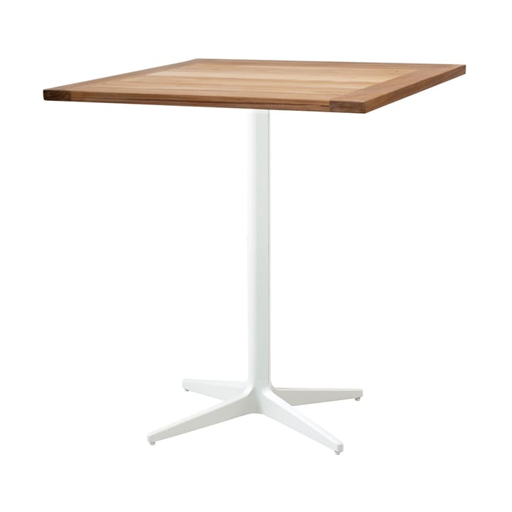Drop kahvipöytä tiikki 72x72 cm - Valkoinen jalusta - Cane-line
