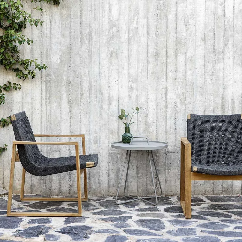 Endless lounge nojatuoli, Dark grey, tiikkiteline Cane-line