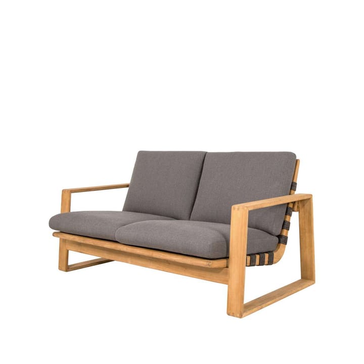 Endless Soft 2-istuttava sohva teak - Cane-Line AirTouch harmaa - Cane-line