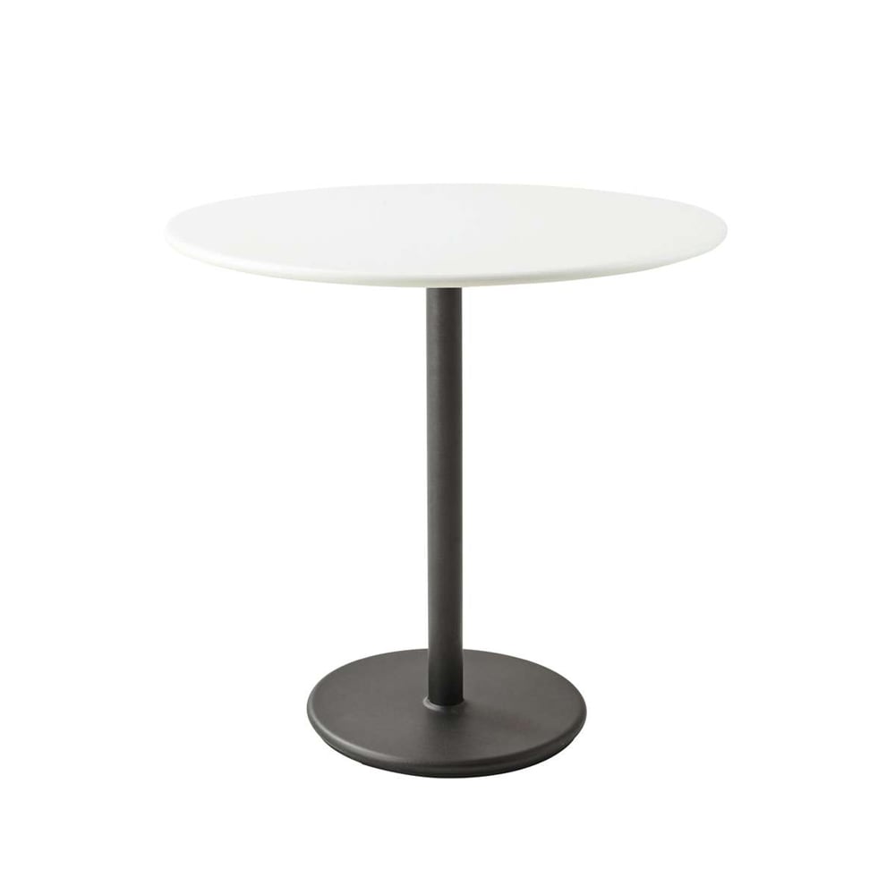 Cane-line Go kahvipöytä 80 cm White-lava grey | Skandinaavinen Sisustus | Puutarhapöydät | Valkoinen