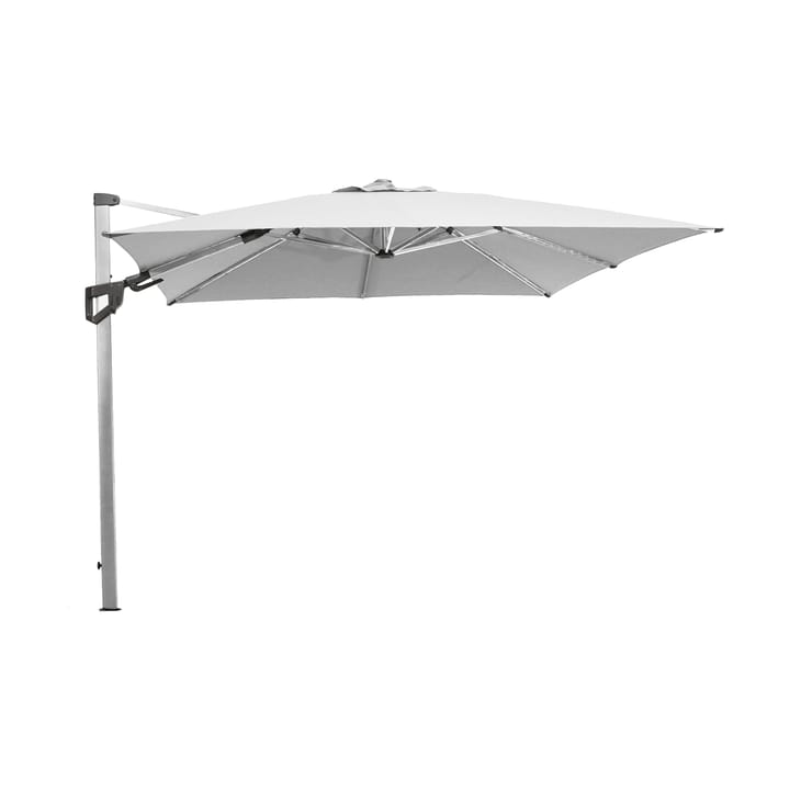 Hyde Luxe Tilt aurinkovarjo 300x300 cm - Dusty white, hopea anodisoitu jalusta - Cane-line