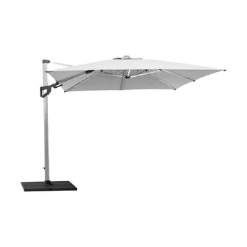 Hyde Luxe Tilt aurinkovarjo 300x300 cm - Dusty white, hopea anodisoitu jalusta - Cane-line