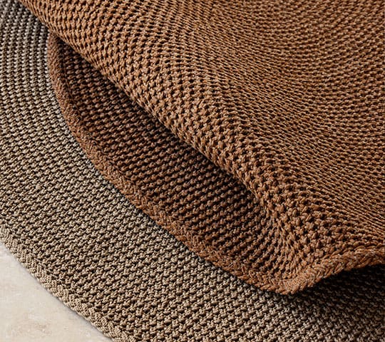 Knit matto Ø200 cm, Umber brown (Soft Rope) Cane-line
