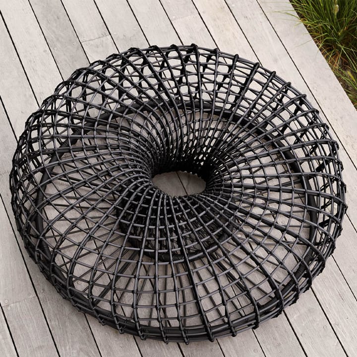 Nest pöytä/jalkarahi, Lava grey, suuri Cane-line
