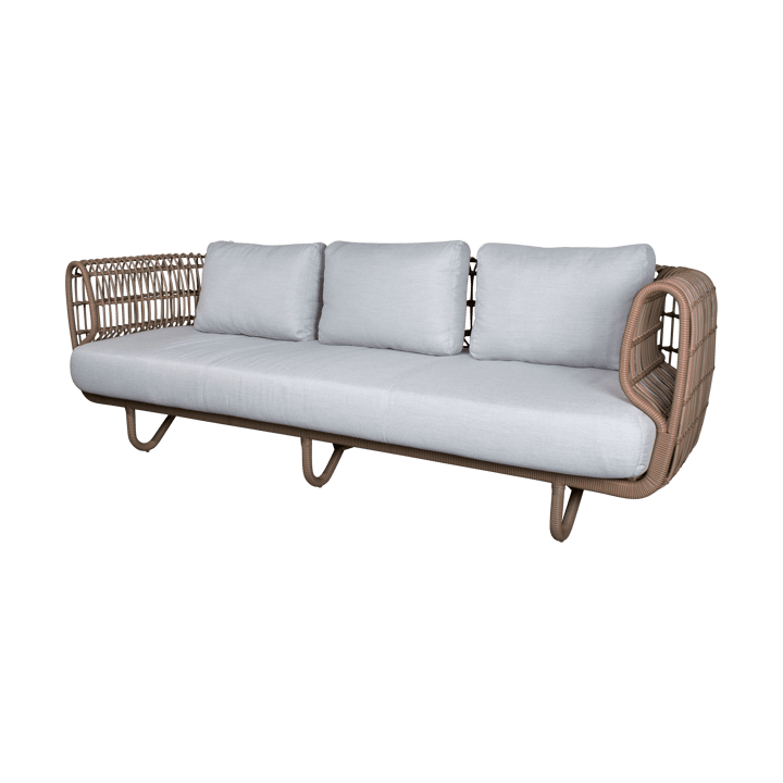 Nest sohva 3-istuttava weave - Luonnollinen, Cane-Line Natté light grey - Cane-line