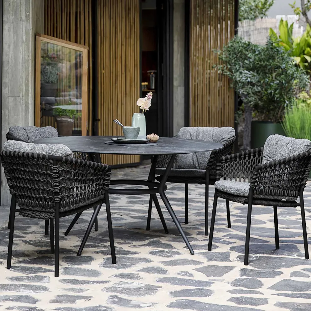 Ocean nojatuoli soft rope, Dark grey Cane-line