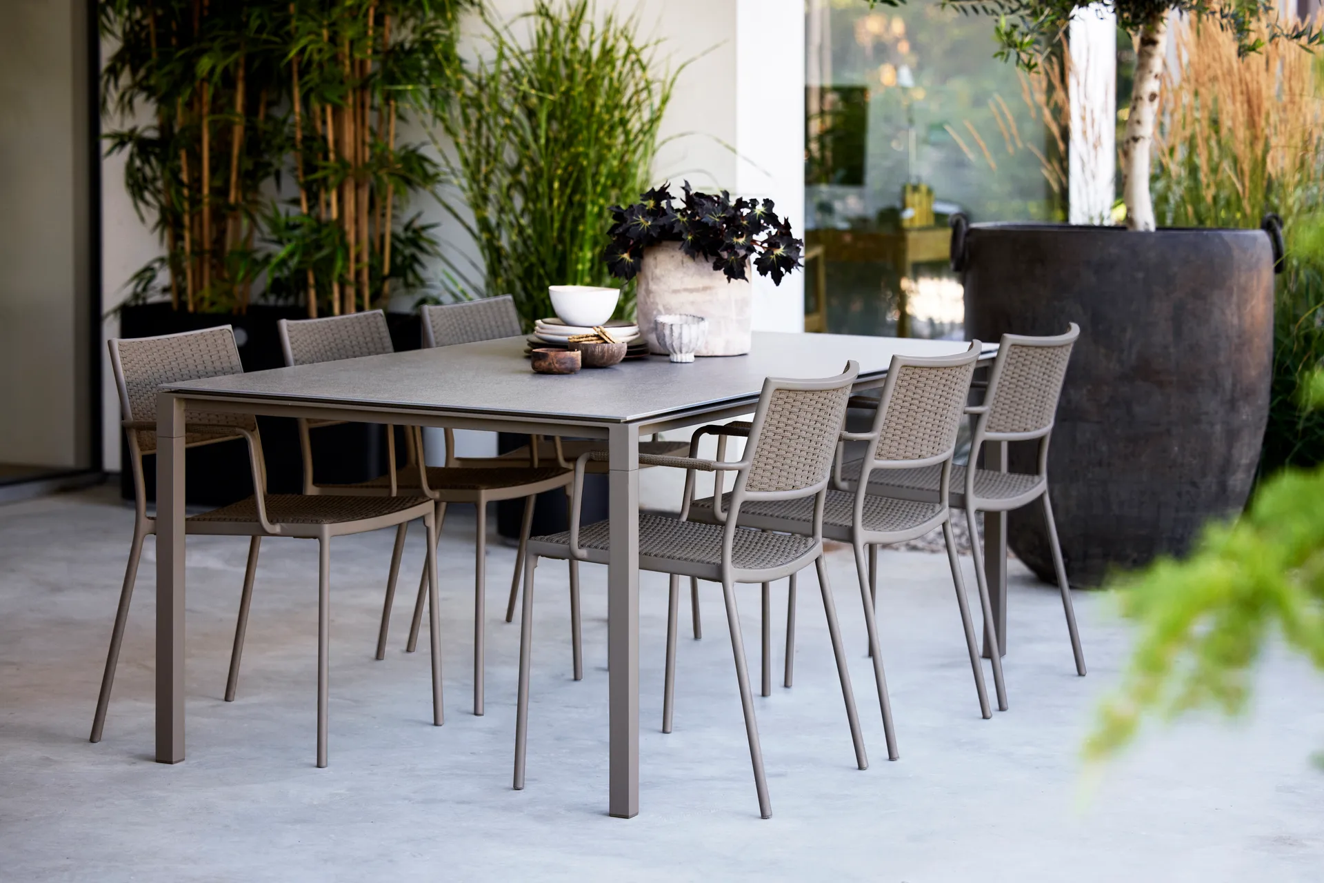Pure pöytä 200x100 cm Basalt grey-taupe,  Cane-line