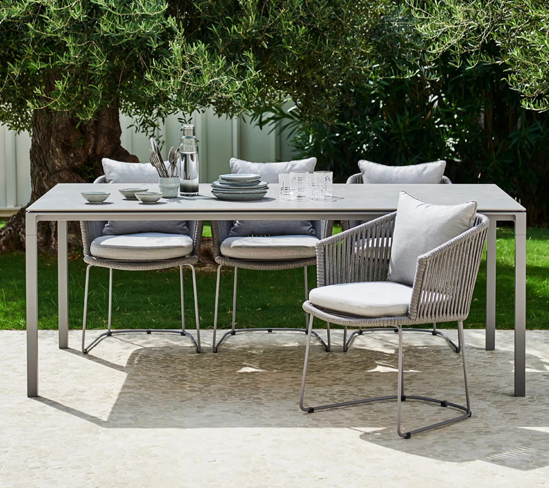 Pure pöytä 200x100 cm Basalt grey-taupe,  Cane-line