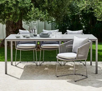 Pure pöytä 200x100 cm Basalt grey-taupe - Cane-line