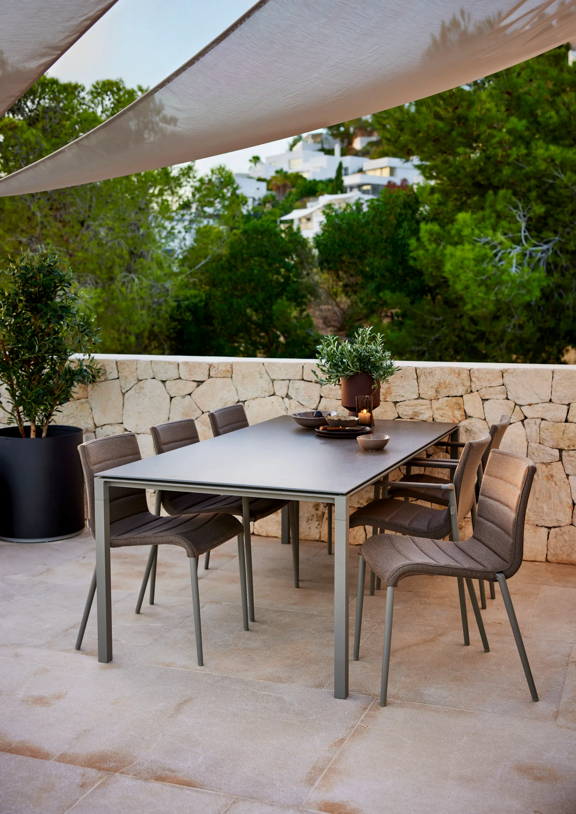 Pure pöytä 200x100 cm Basalt grey-taupe,  Cane-line