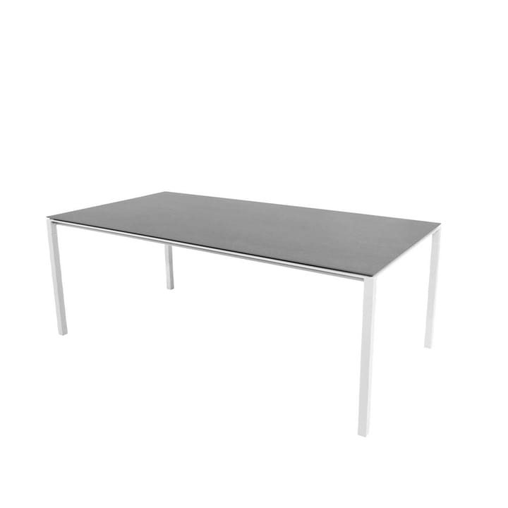 Pure ruokapöytä - Basalt grey-valkoinen 200x100 cm - Cane-line
