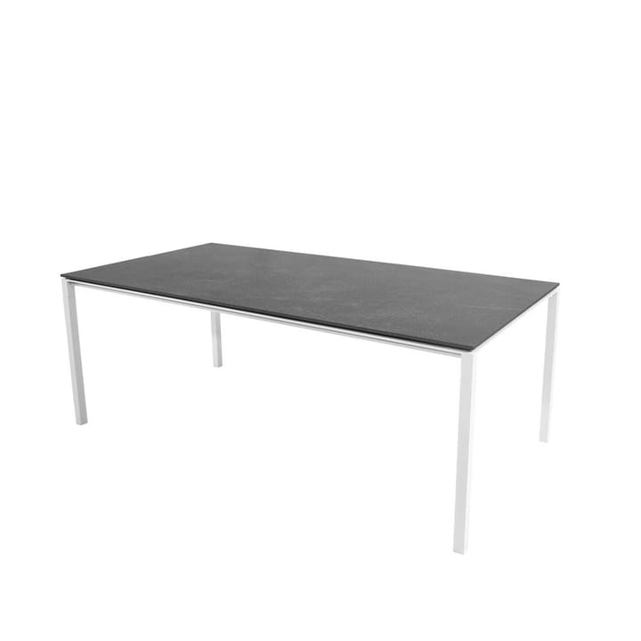 Pure ruokapöytä - Fossil black-valkoinen 200x100 cm - Cane-line