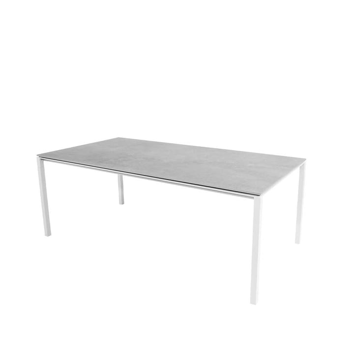 Pure ruokapöytä - Fossil grey-valkoinen 200x100 cm - Cane-line