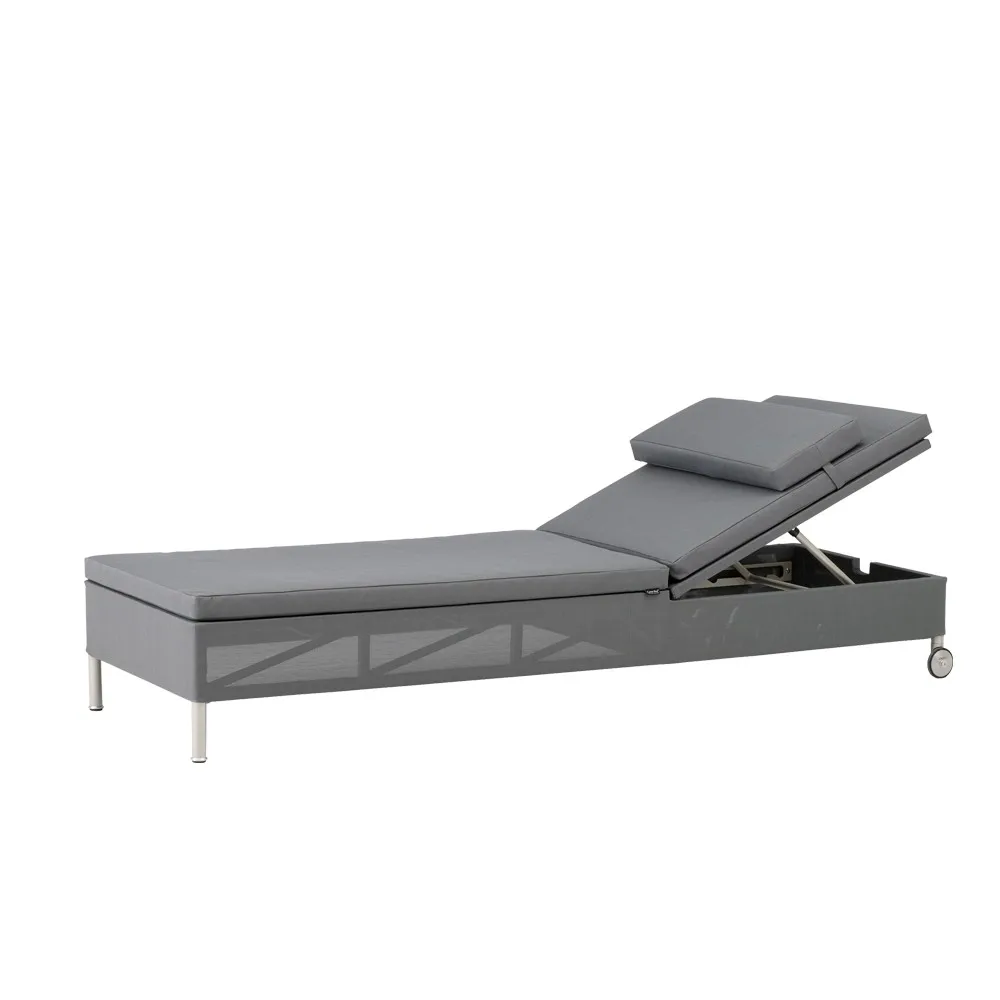 Rest aurinkotuoli, Cane-Line Natté grey, yksinkertainen Cane-line