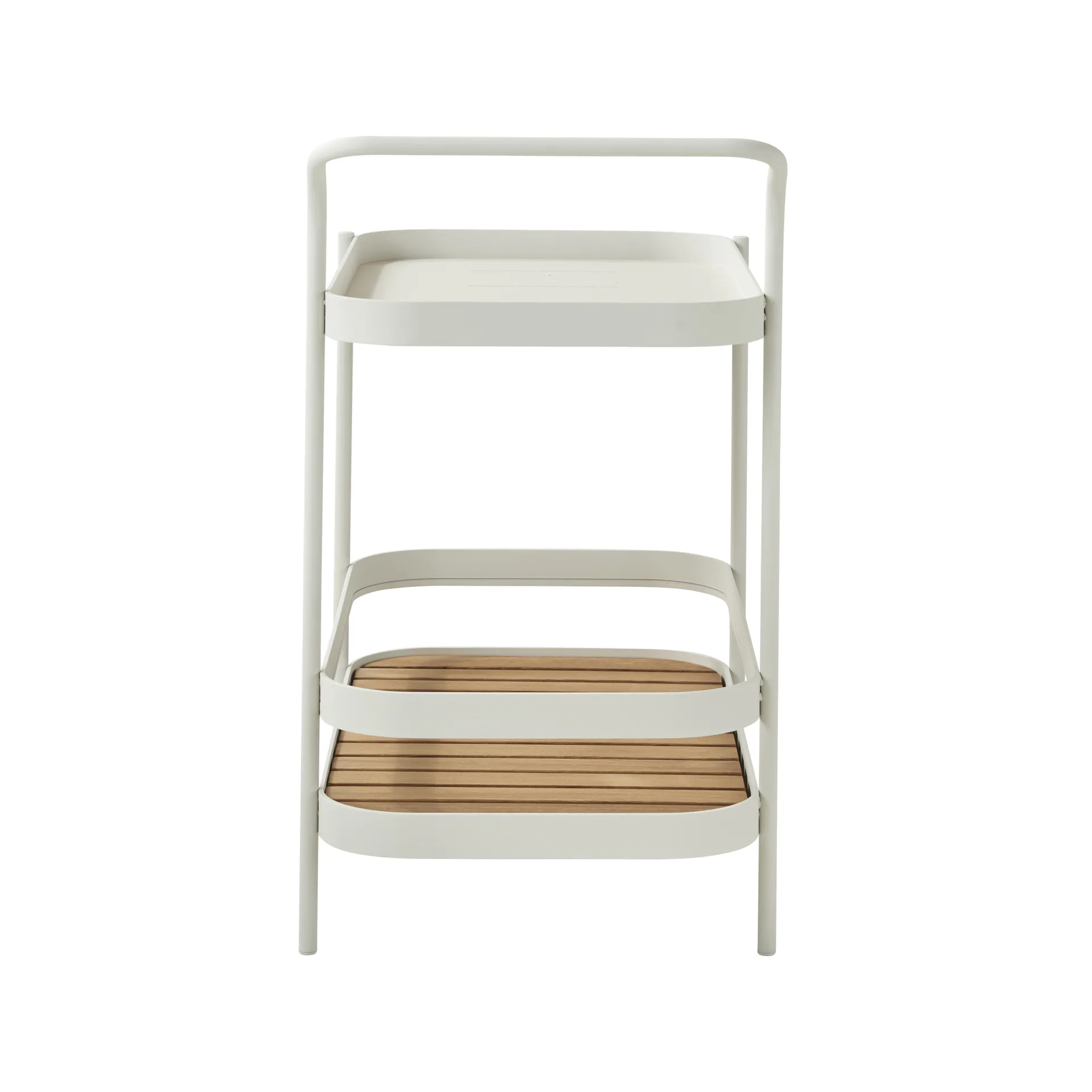 Roll vaunu, White, sis. tiikkipöytälevy Cane-line